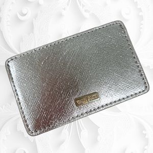 NWT White House Black Market Silver Credit Card Wallet